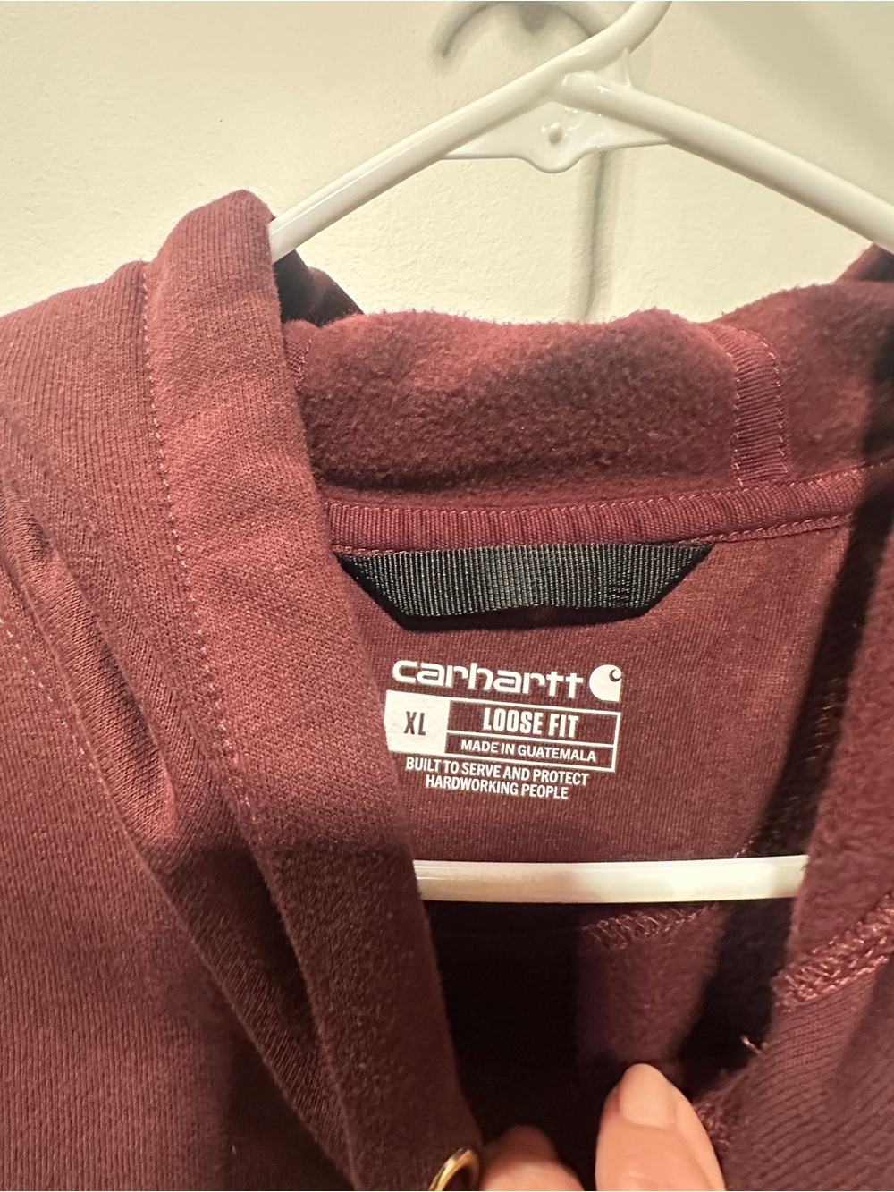 Carhartt Men's Burgundy Pullover Hoodie XL - Picture 5 of 7